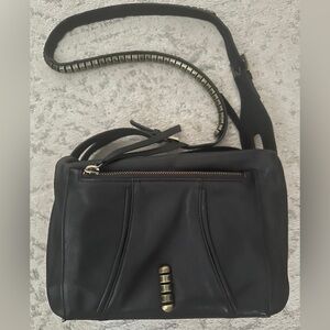 Kelsi Dagger Stellan Black Leather Crossbody Bag